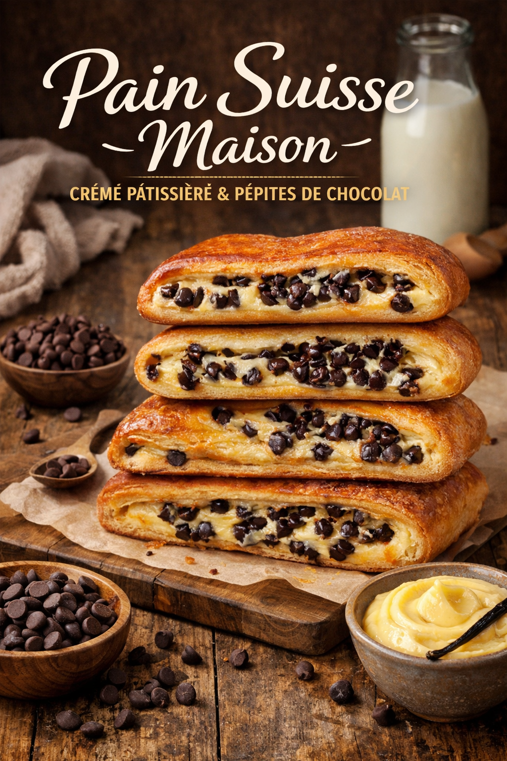 Pain Suisse Maison : Crème Pâtissière & Pépites de Chocolat
