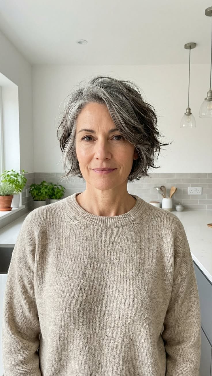 Cheveux courts avec volume subtil