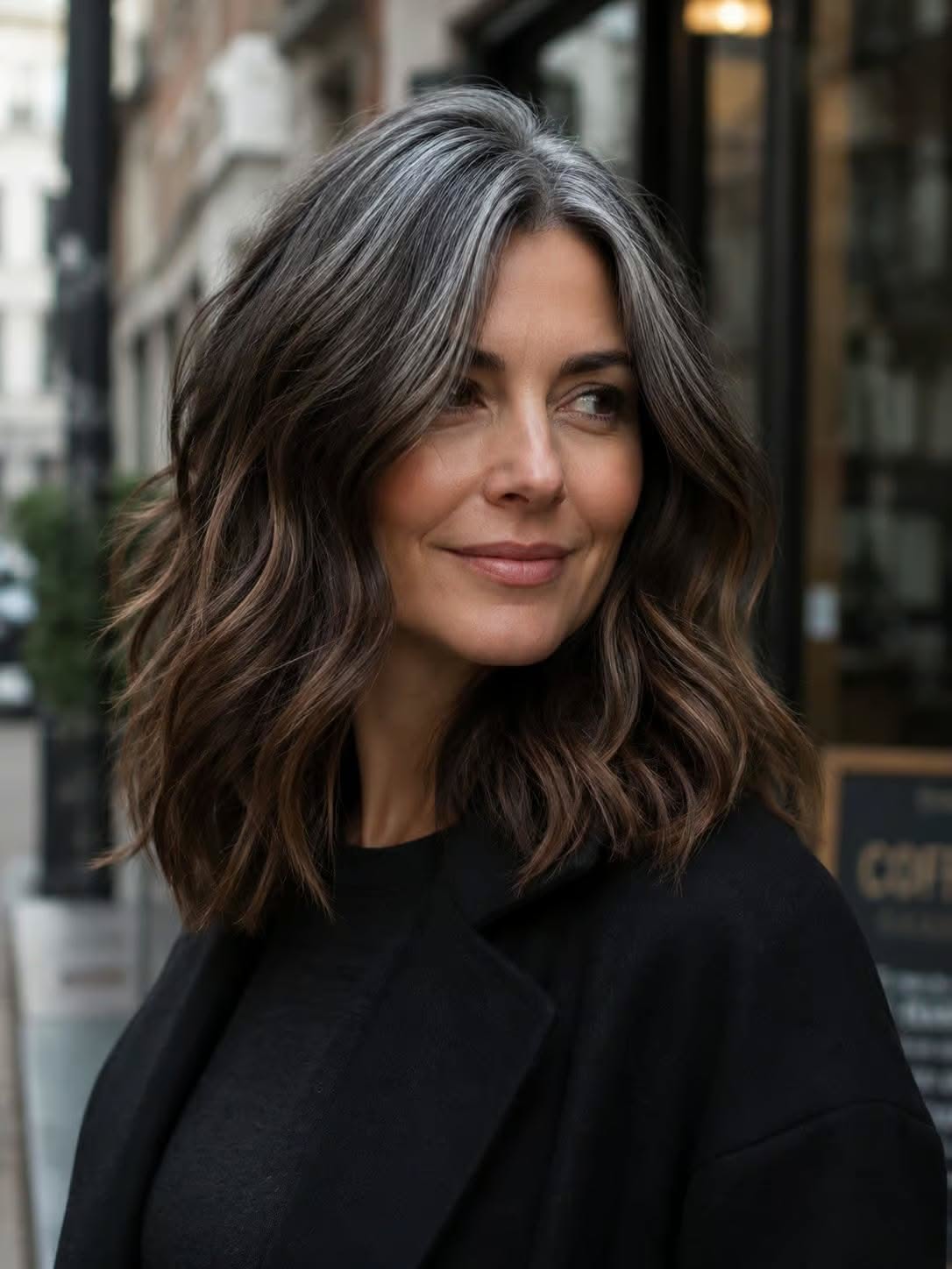 Cheveux bouclés avec nuances dorées