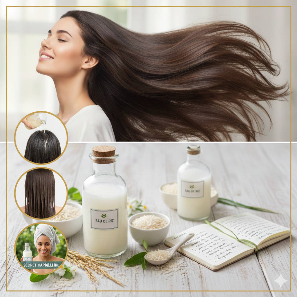eau de riz fermentée cheveux